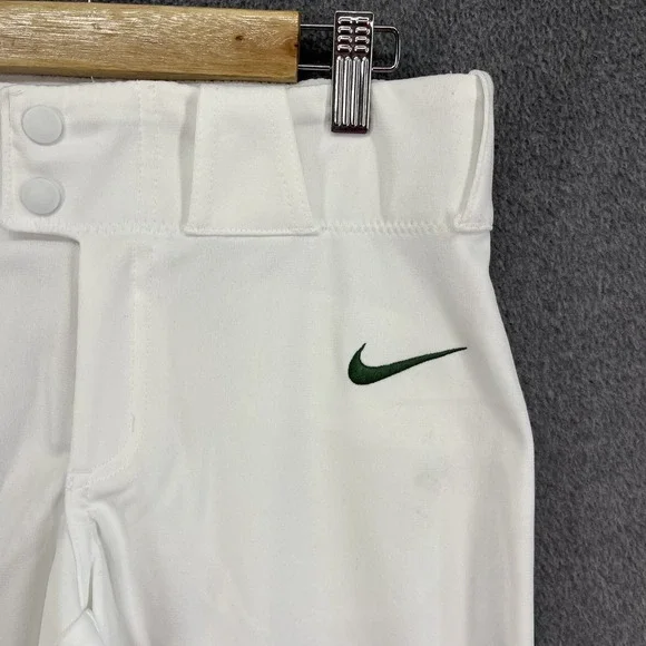 Nike Boys Vapor Select Full Length Piped Baseball Pants White Green L BQ6426-111 - Picture 3 of 16